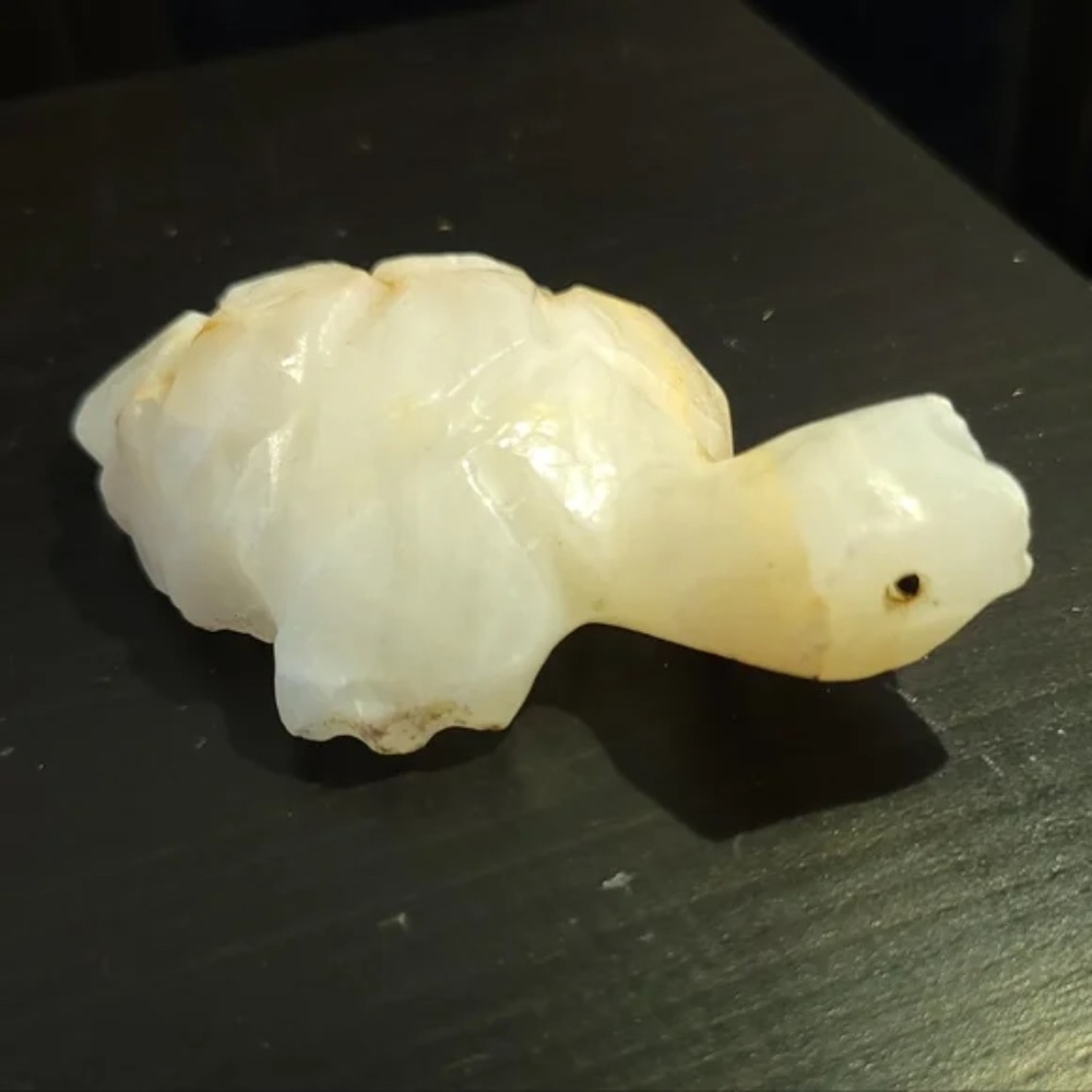 Turtle Figurine in Carved Quartz